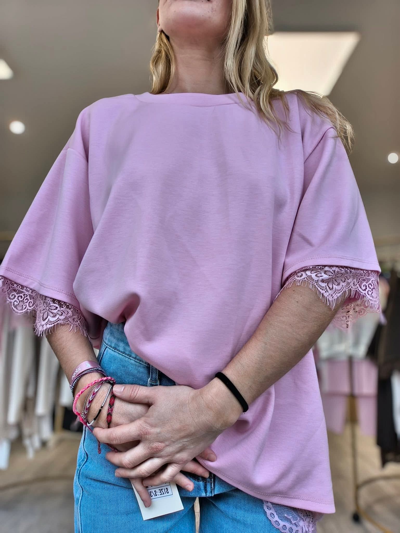 Tee-shirt dentelles
