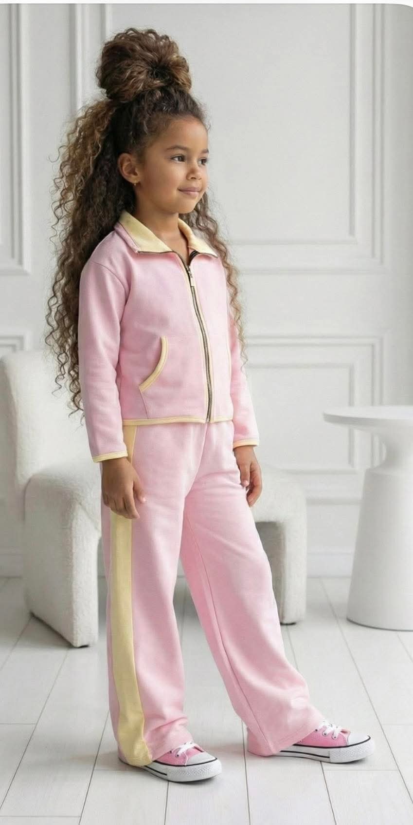 Ensemble rose et jaune